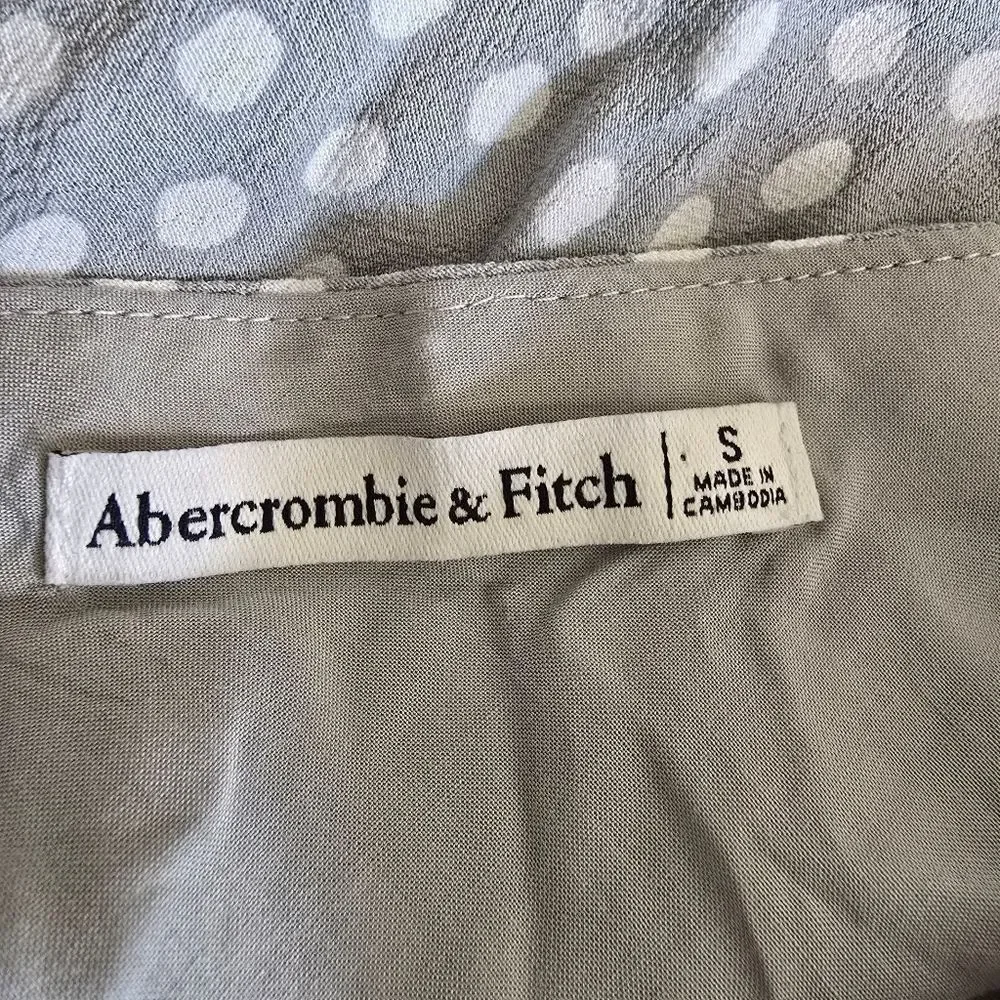 ABERCOMBIE & FITCH‎ Gray Polka Dot Spaghetti Strap Dress Size Small
